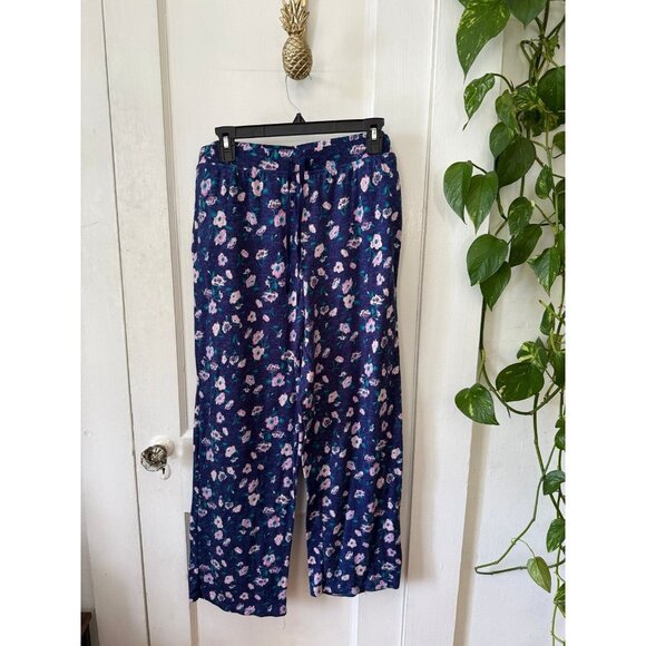 Women’s size large blue floral pajama pants - Picture 1 of 8